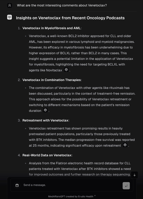 MedAffairsAI Venetoclax